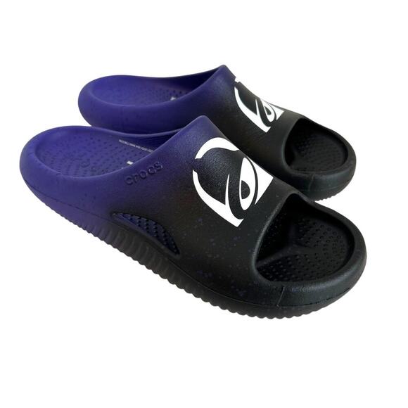 CROCS Taco Bell x Crocs Mellow Slide Live Mas in Ultra Violet & Black Size 7 - Picture 15 of 16